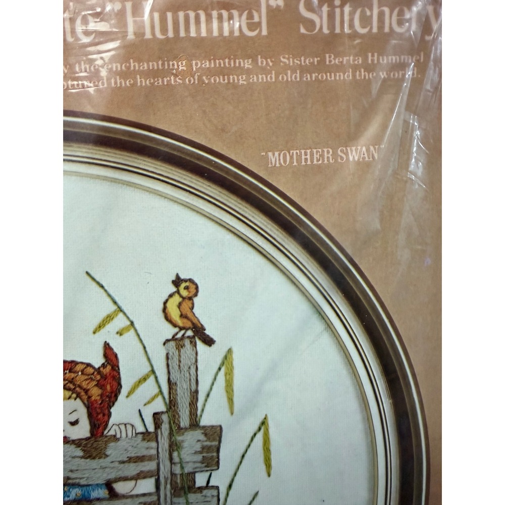 VTG Paragon Mother Swan Hummel Crewel Stitchery Kit 12in 0571 Hummel Art - Picture 3 of 7